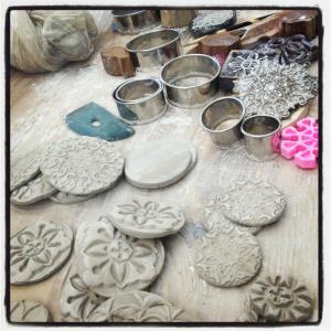 Ceramic buttons in progress